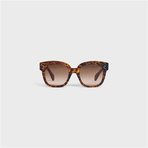 celine sunglasses leopard|OVERSIZED S002 SUNGLASSES IN ACETATE .